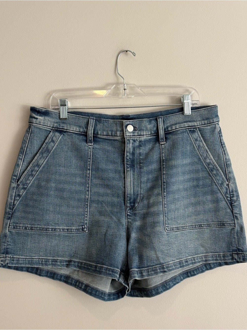 J. Crew Light Wash Denim Utility Shorts Size 32